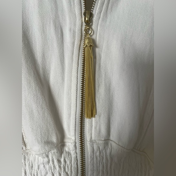 NWT Retrofete Ellis Denim Jumpsuit on Optic White - Picture 8 of 15